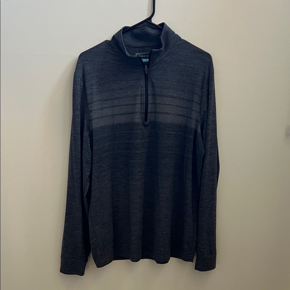 PGA Tour Men's Charcoal Zip-Up Sweater
